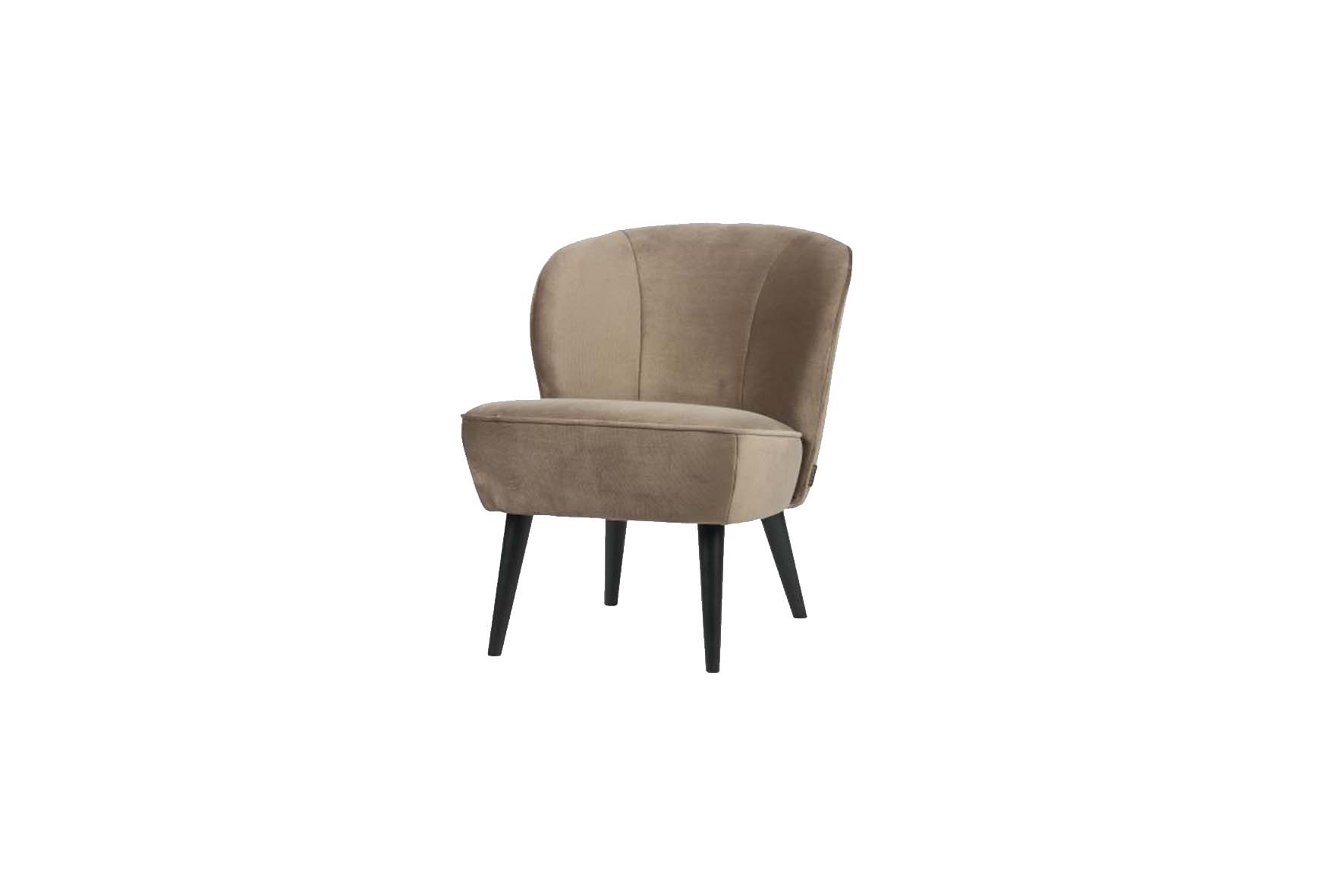 Cosmo Velvet fauteuil olijfgoud L70xB59xH71