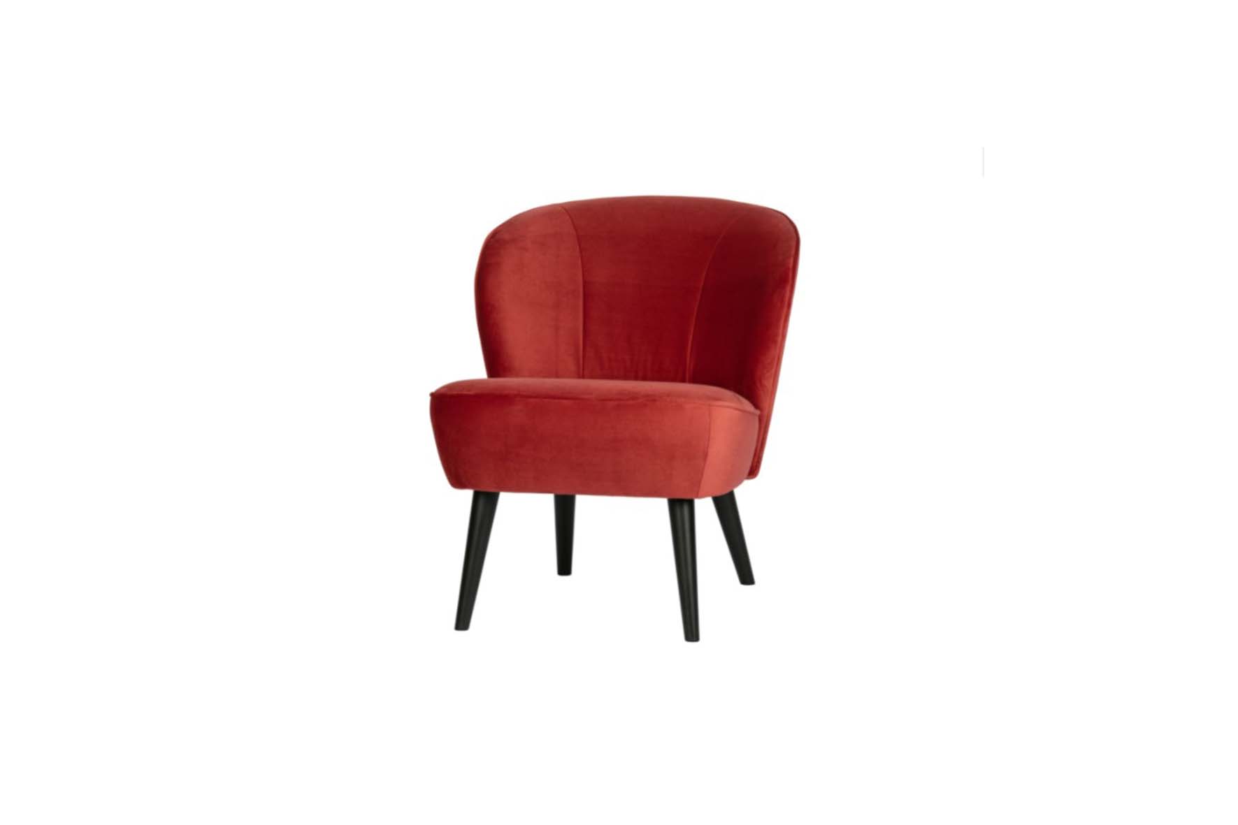 Cosmo Velvet fauteuil rood L70xB59xH71