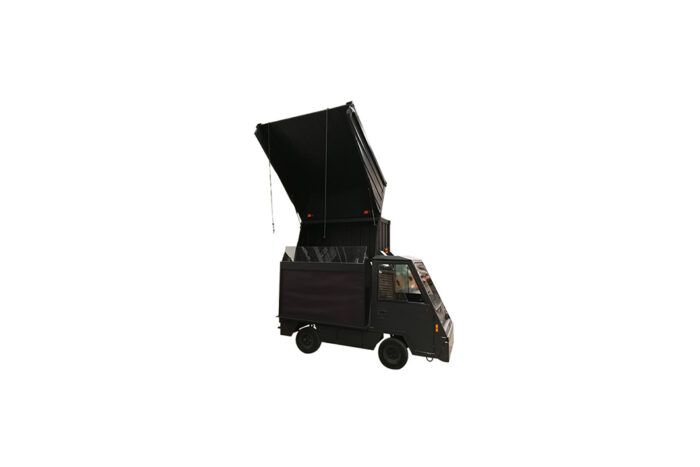 Spijkstaal kar zwart (DJ Booth/Bar) L245xB160xH285 - Afbeelding 3