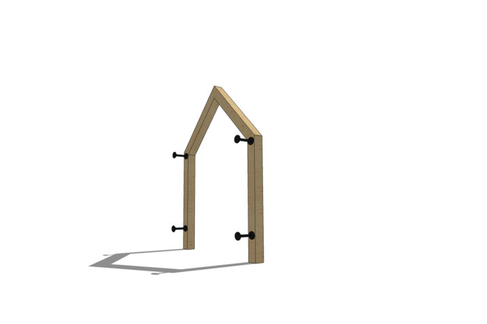 Eco Chique huisframe wandmodel L270xB20xH375 - Afbeelding 2