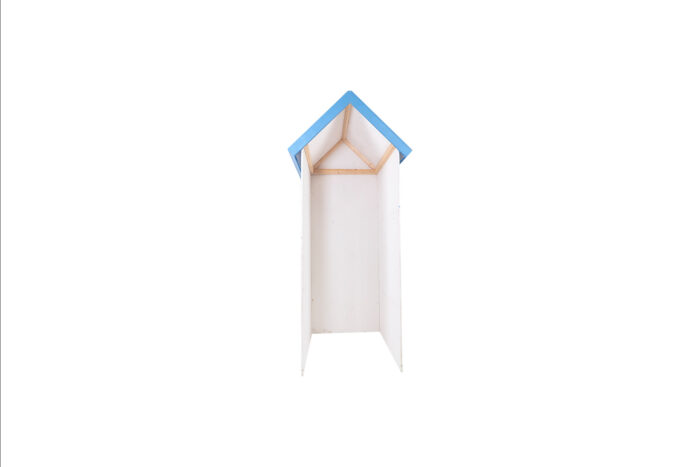 Strandhuisje blauw/wit L130xB108xH295 (set) - Afbeelding 2