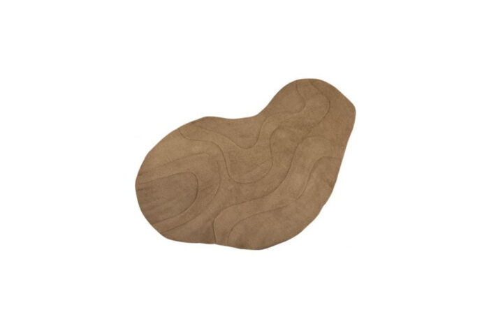 Vloerkleed L | Organisch bruin combi hoog-laagpolig L240xB170