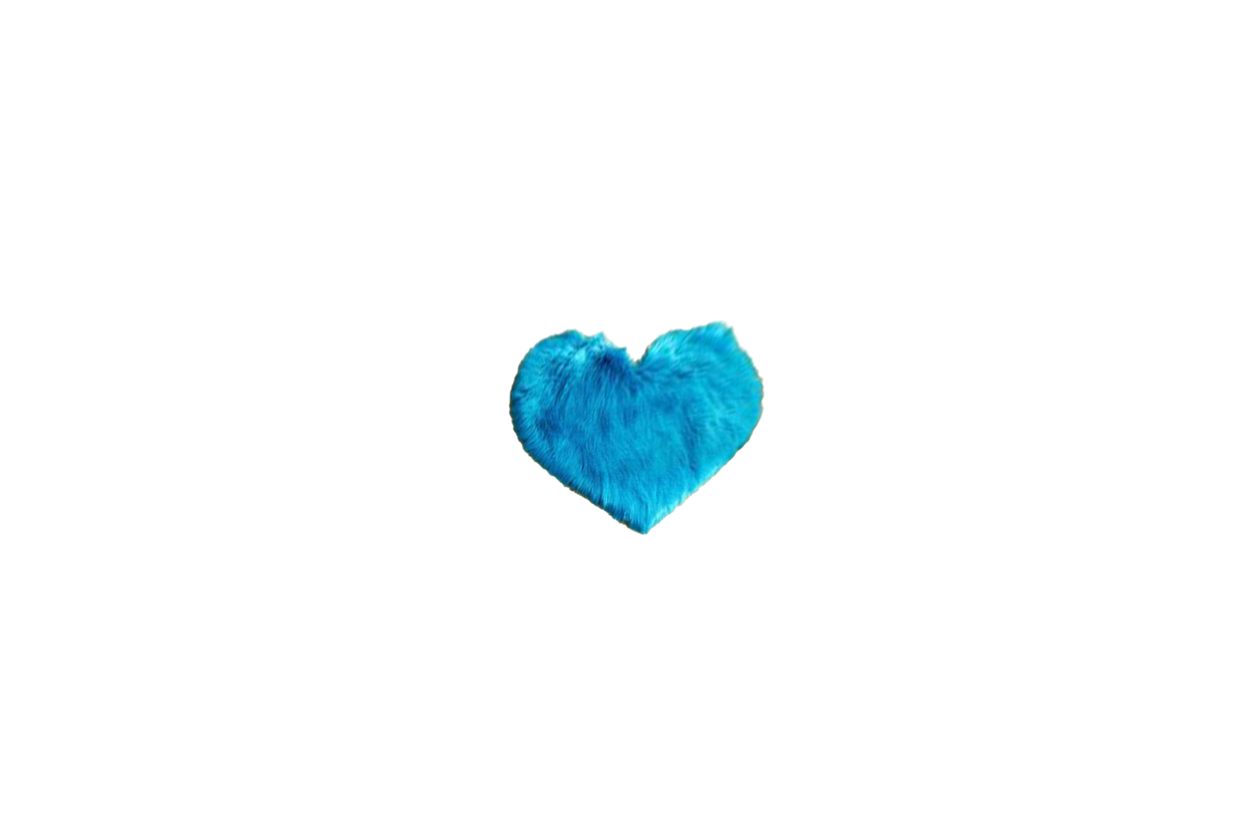 Vloerkleed | Hoogpolig blauw in hartvorm L60xB50