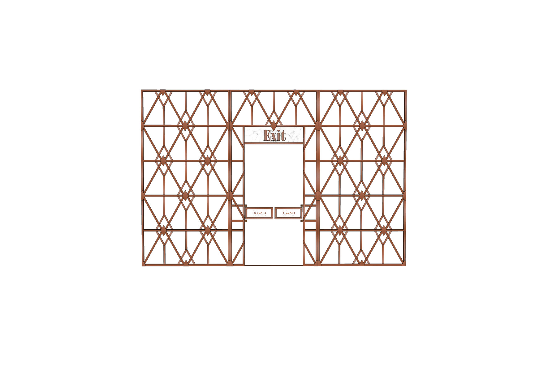 Cosmo Velvet frame exit L450xH300