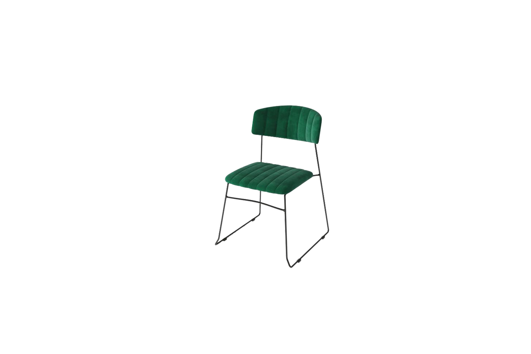 Cosmo Velvet stoel groen L54xB55xH79