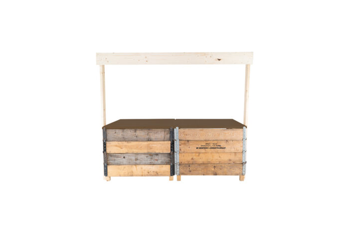 Industrieel limokraam dubbel palissander blad L240xB80 - Afbeelding 2