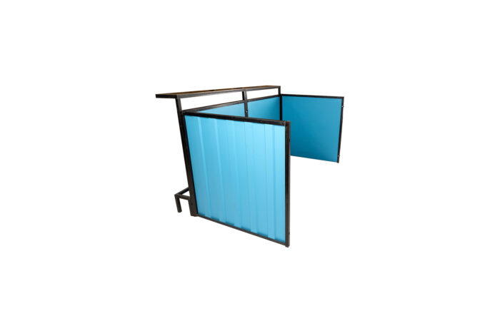 Container frontbar staal blauw L200xB118xH116 (set) - Afbeelding 3