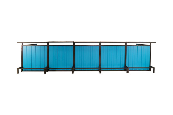 Container frontbar staal blauw L500xB218xH116 (set) - Afbeelding 2