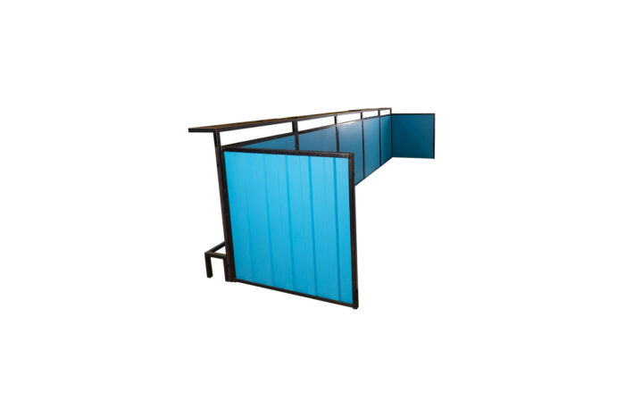 Container frontbar staal blauw L500xB218xH116 (set) - Afbeelding 3