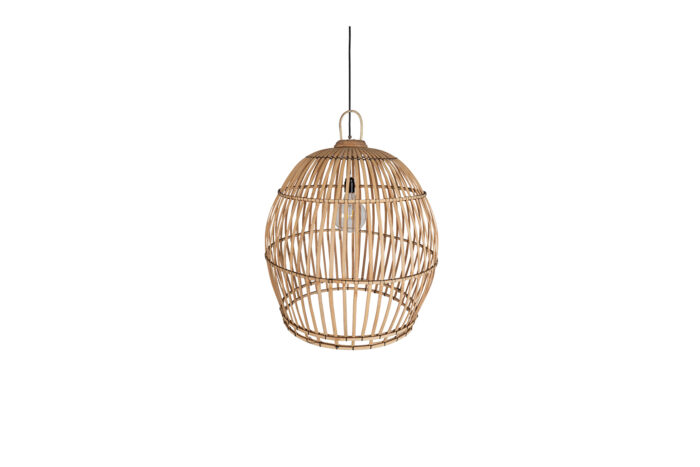 Hanenmand hanglamp bamboe geweven Ø65xH75 - Afbeelding 2