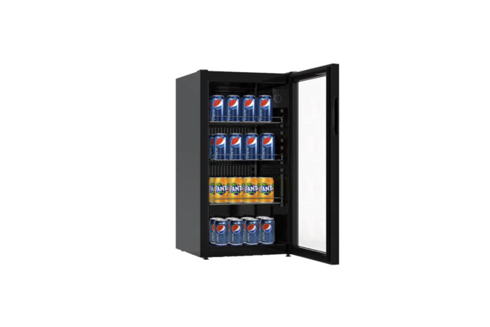 Koelkast - Display zwart L45,5xB48xH84,5 met slot - Afbeelding 2