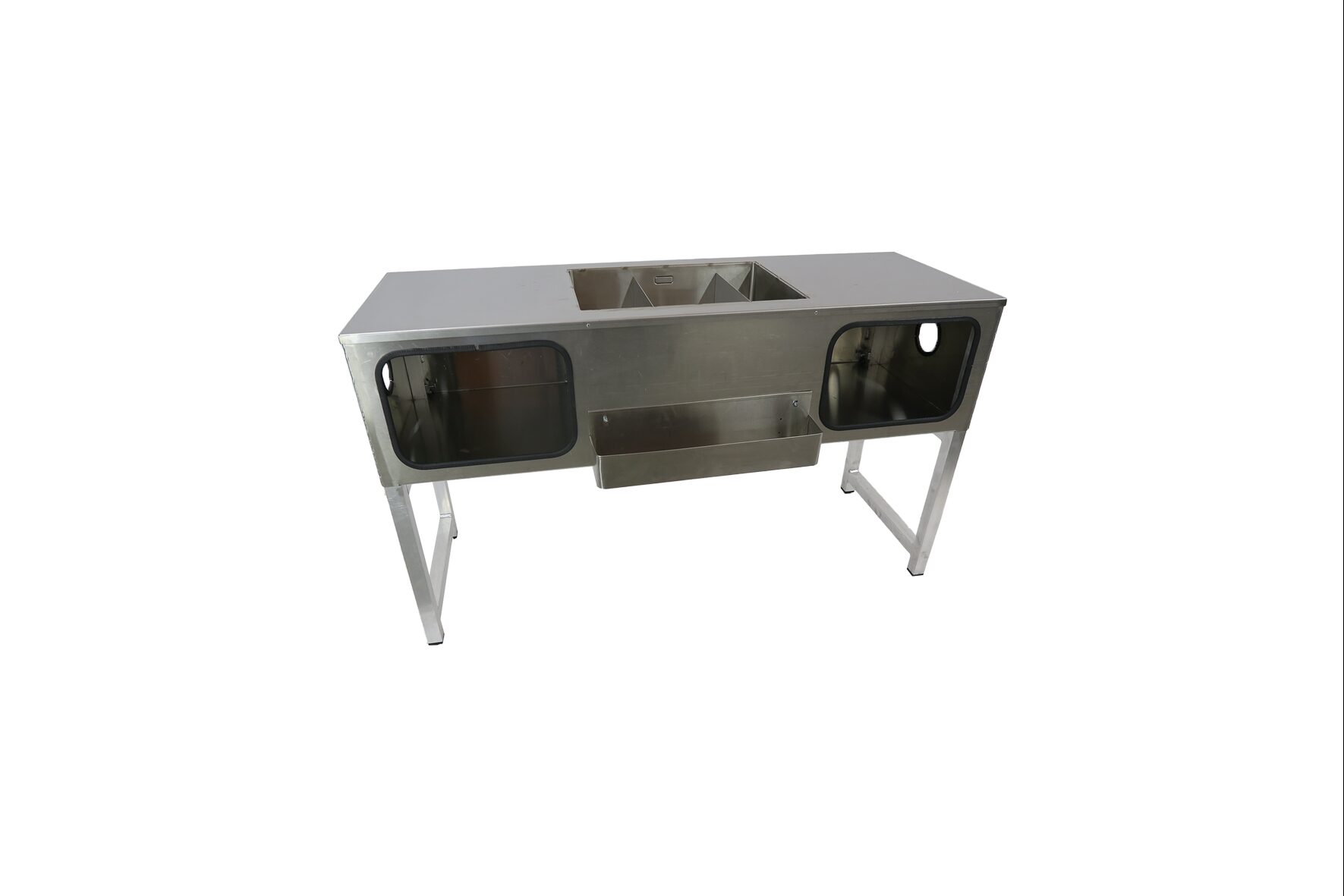 Cocktail workstation C – RVS op poten L155 (set)