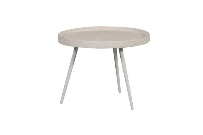 Bijzettafel hout/metaal naturel Ø58xH44