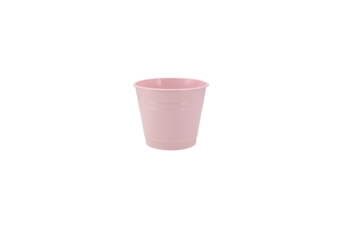 Bloempot S | Roze zink emmertje Ø16xH14