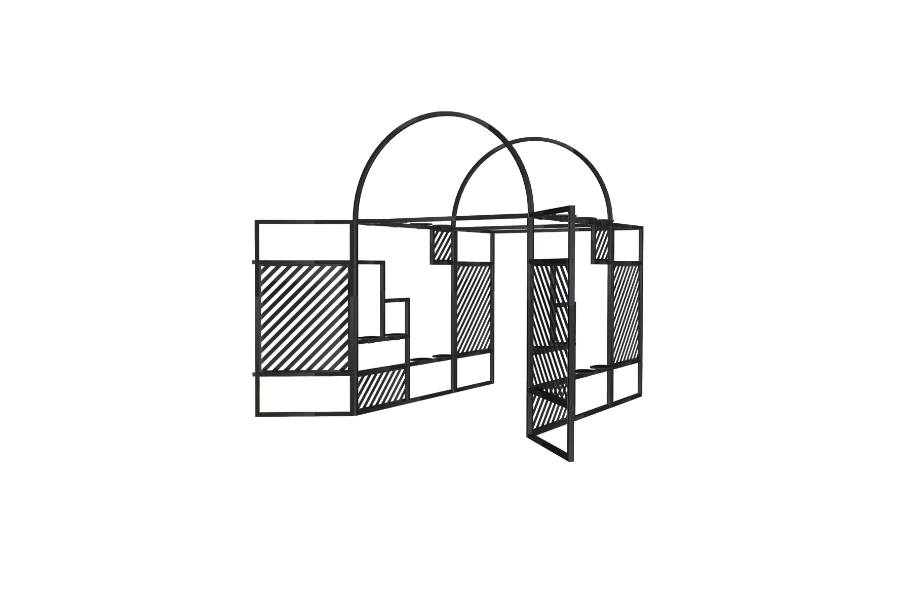 Brooklyn poort L200xB200xH300 – excl. planten (set)