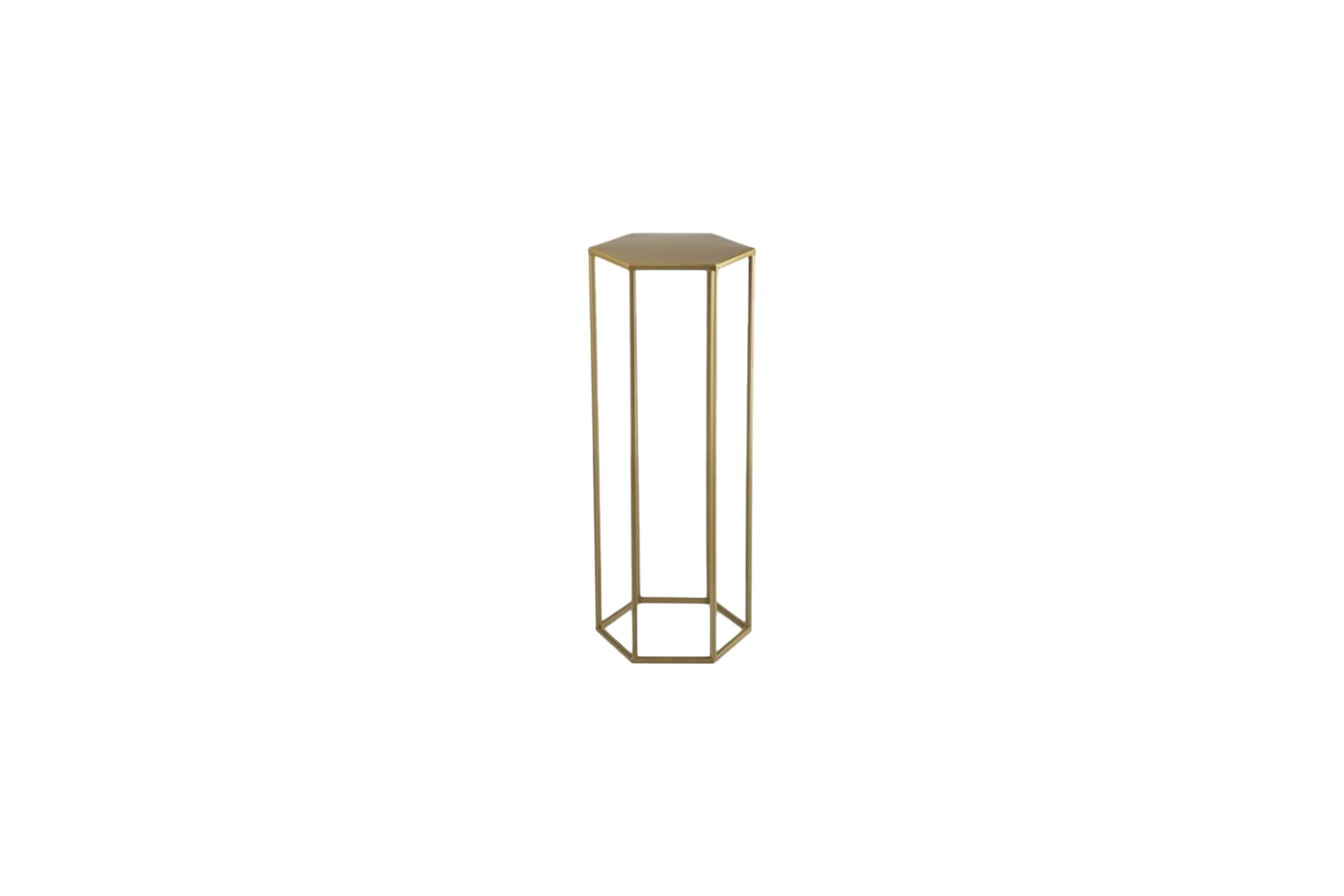 Hexagon sokkel goud L28xB24xH70