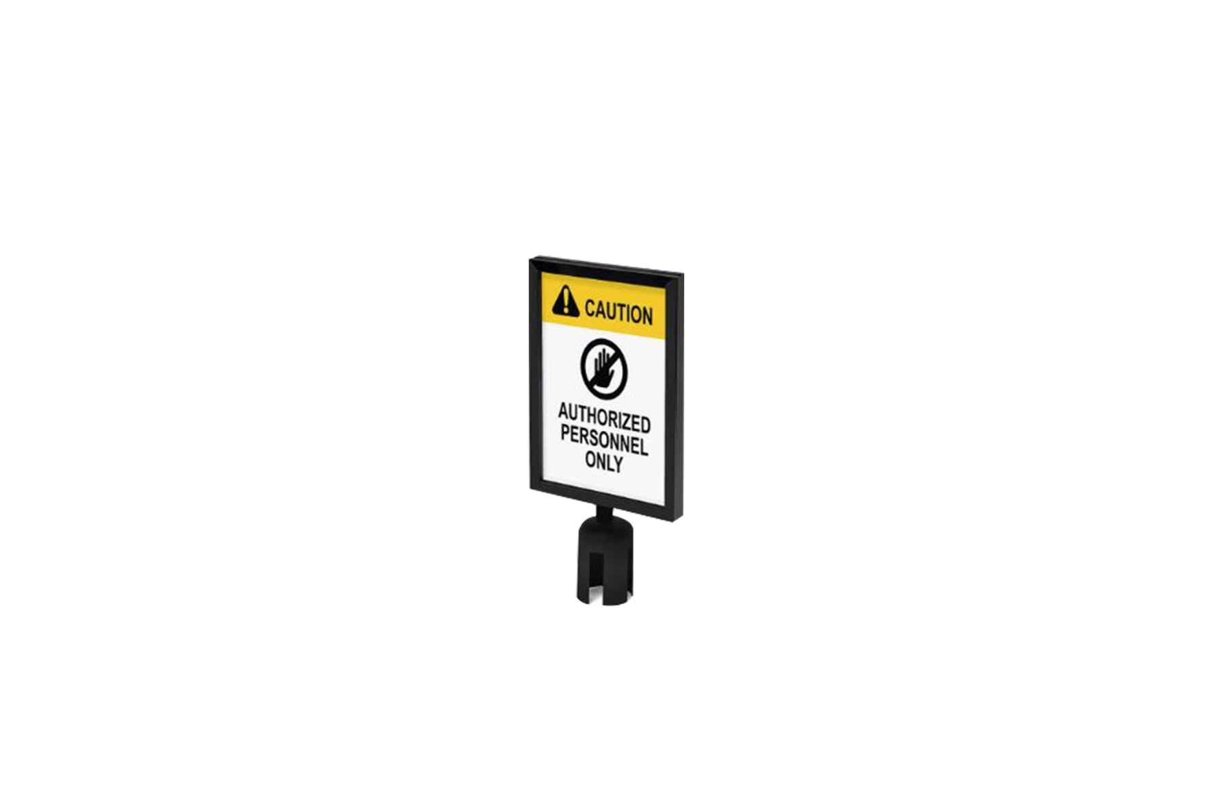 Topbord A4 t.b.v. afzetpaal zwart