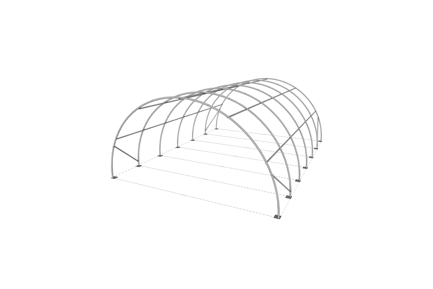 Boogtent frame L1200xB915xH450 (set)