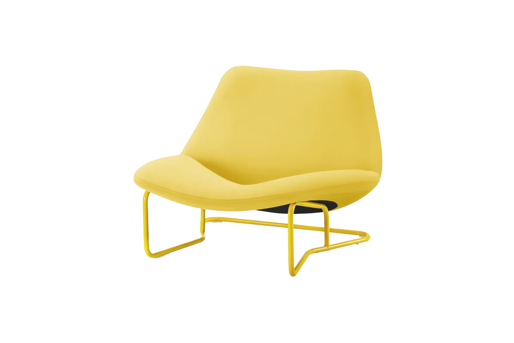 Fauteuil retro geel L86xB81xH68