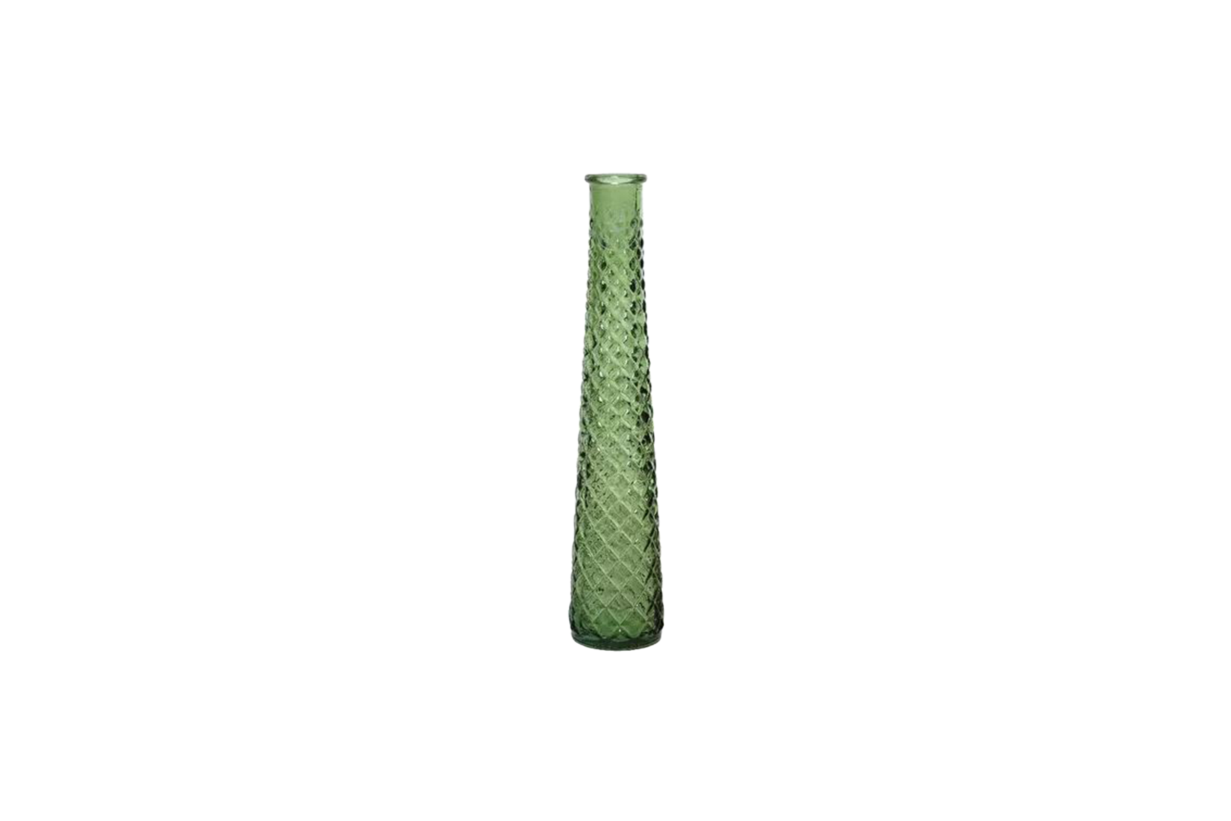Vaas | Glas groen smal met stippen Ø7xH32