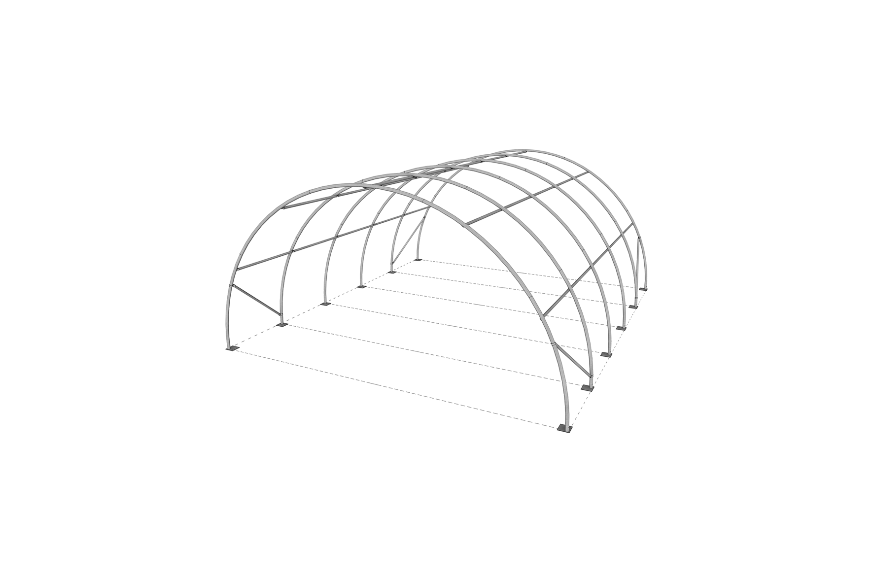 Boogtent frame L1000xB915xH450 (set)