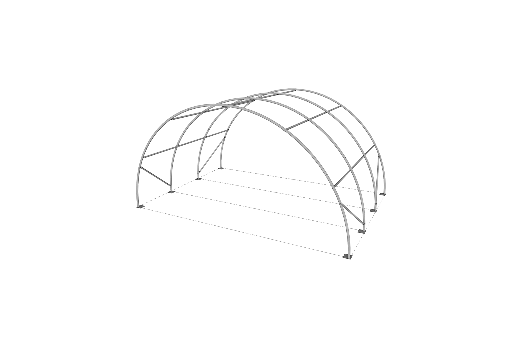 Boogtent frame L600xB915xH450 (set)
