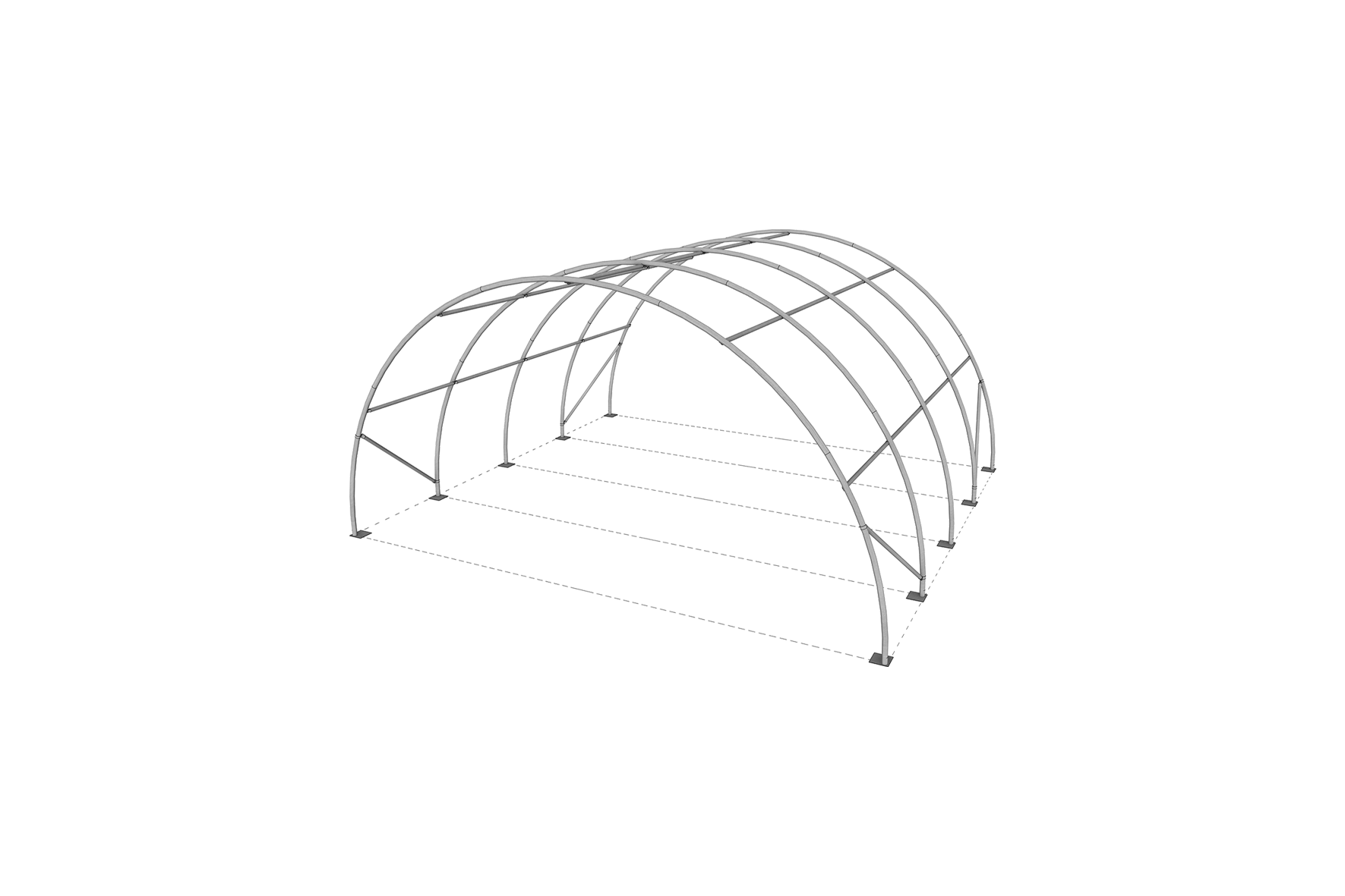 Boogtent frame L800xB915xH450 (set)