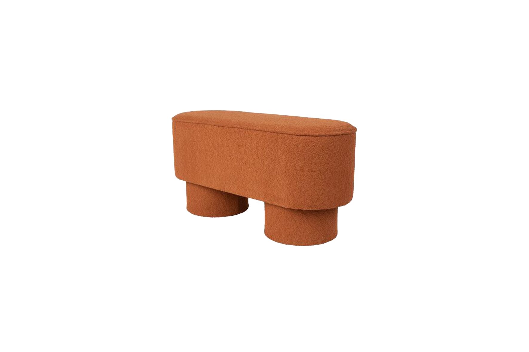 Bankje bouclé terra L93xB35xH44,5