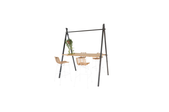 Brooklyn statafel A-frame bamboe L180xB80xH230 (set) - Afbeelding 3