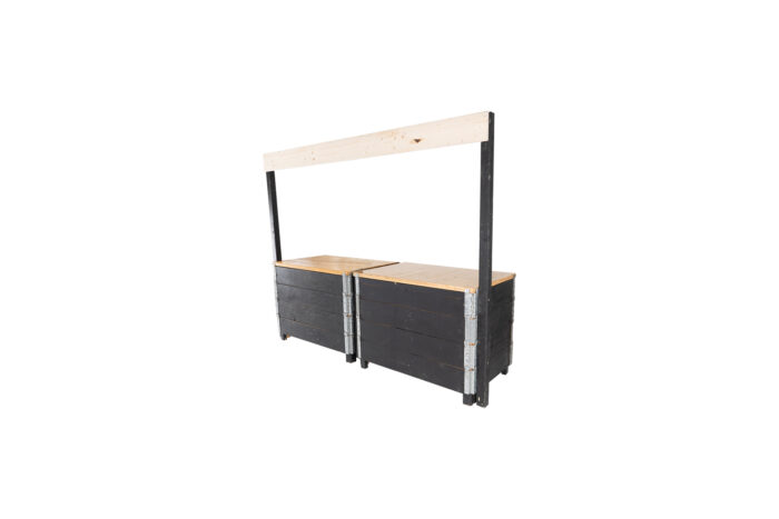 Industrieel limokraam dubbel zwart L240xB80 - Afbeelding 2