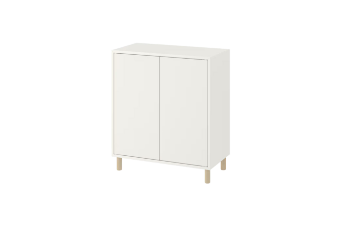 Kast 2-deurs wit L70xB35xH80