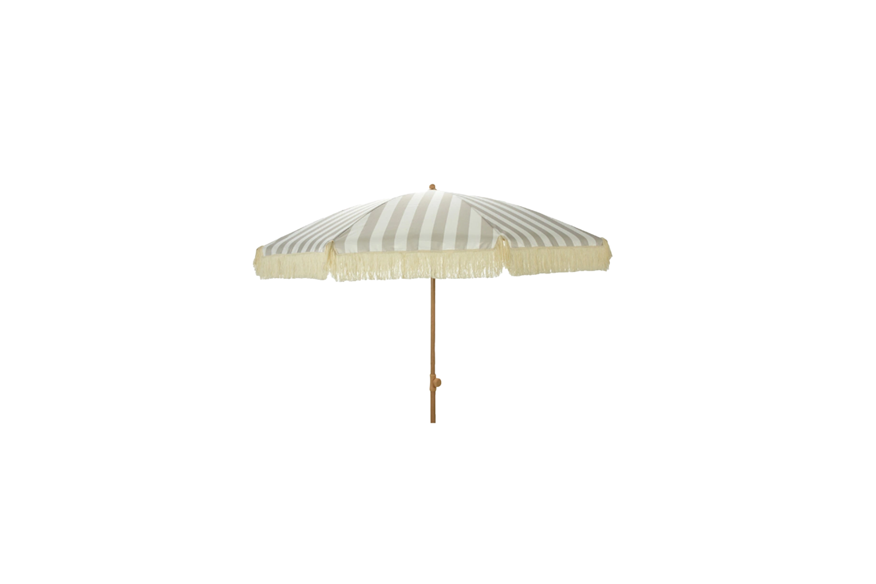 Parasol | Taupe/wit gestreept Ø200