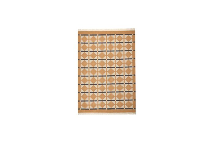 Vloerkleed L | Geel/beige geometrisch omkeerbaar L240xB170