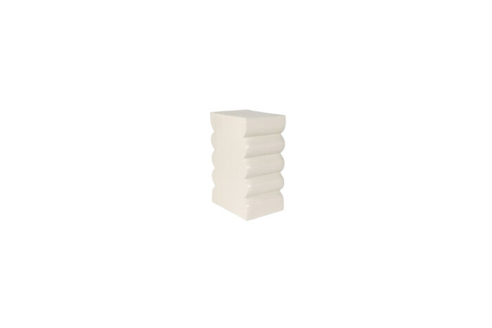 Bijzettafel kruk Curves beige L30xB21xH45
