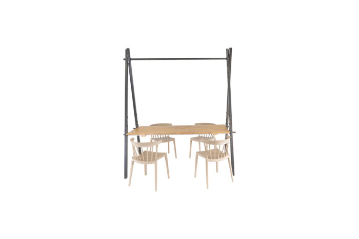 Brooklyn dinertafel A-frame bamboe L180xB80xH78 (set) - Image 3