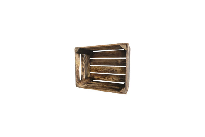 Fruitkist | Gebrand hout L50xB40xH30 - Afbeelding 2