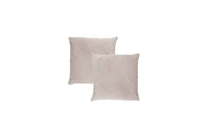 Sierkussen | Rib grijs/beige L60xB60