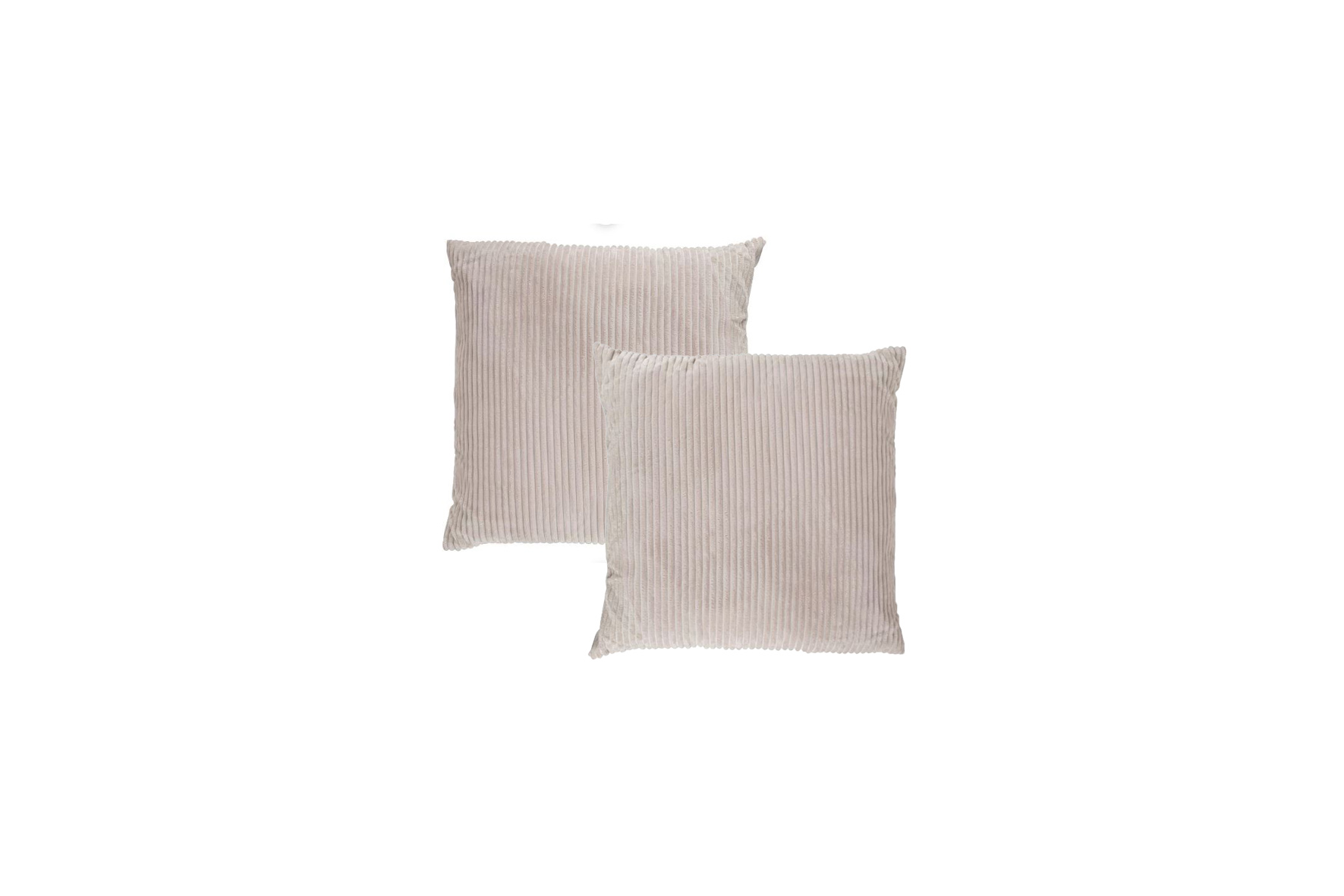 Sierkussen | Rib grijs/beige L60xB60