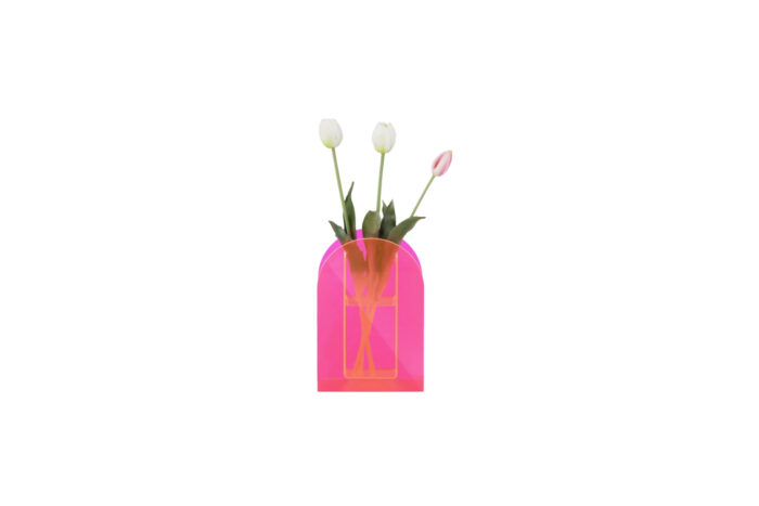 Vaas | Boogvormig design Roze H24