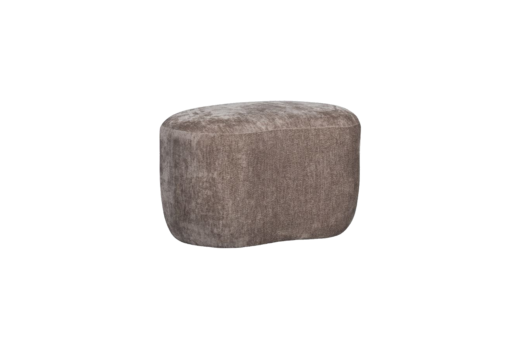 Poef organisch taupe L51xB73xH43