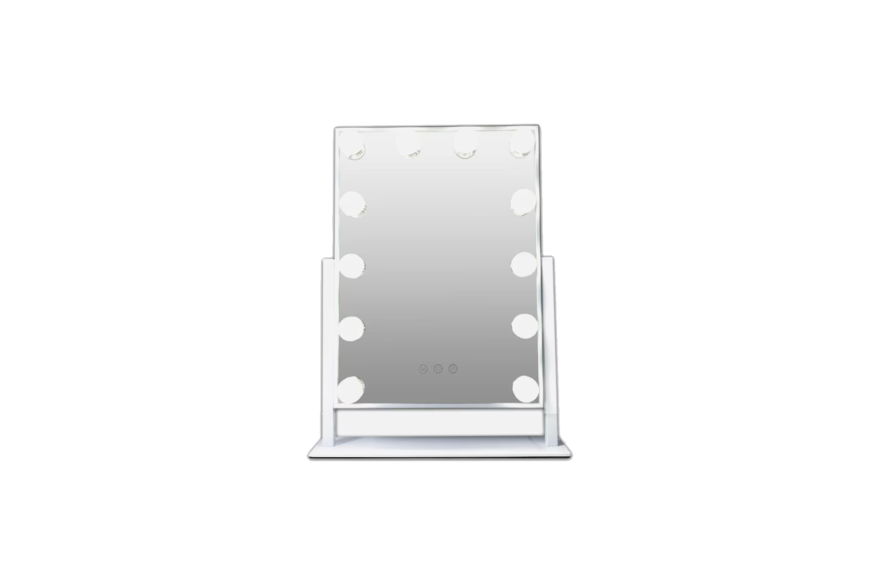 Spiegel | Make-up lichtblauw met lampen L30xB15xH41