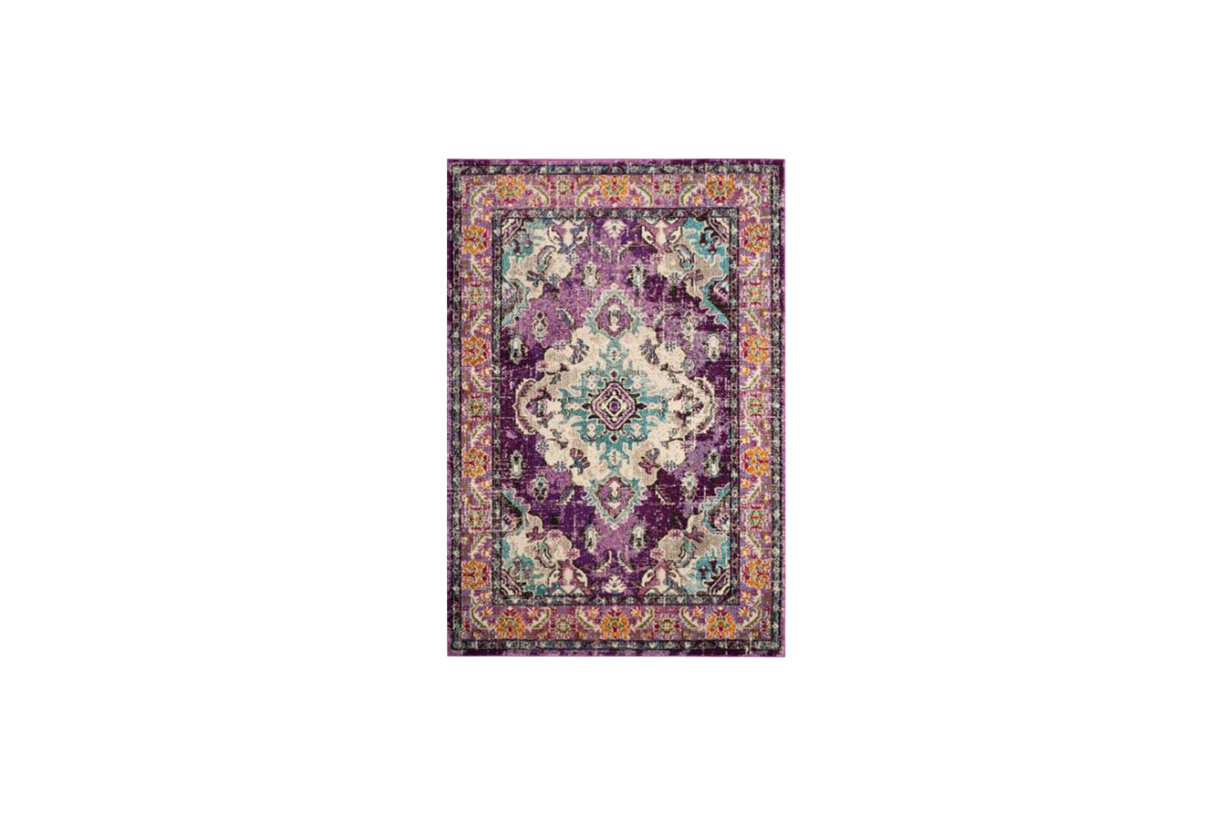 Vloerkleed L | Lila boho-chique L231xB155