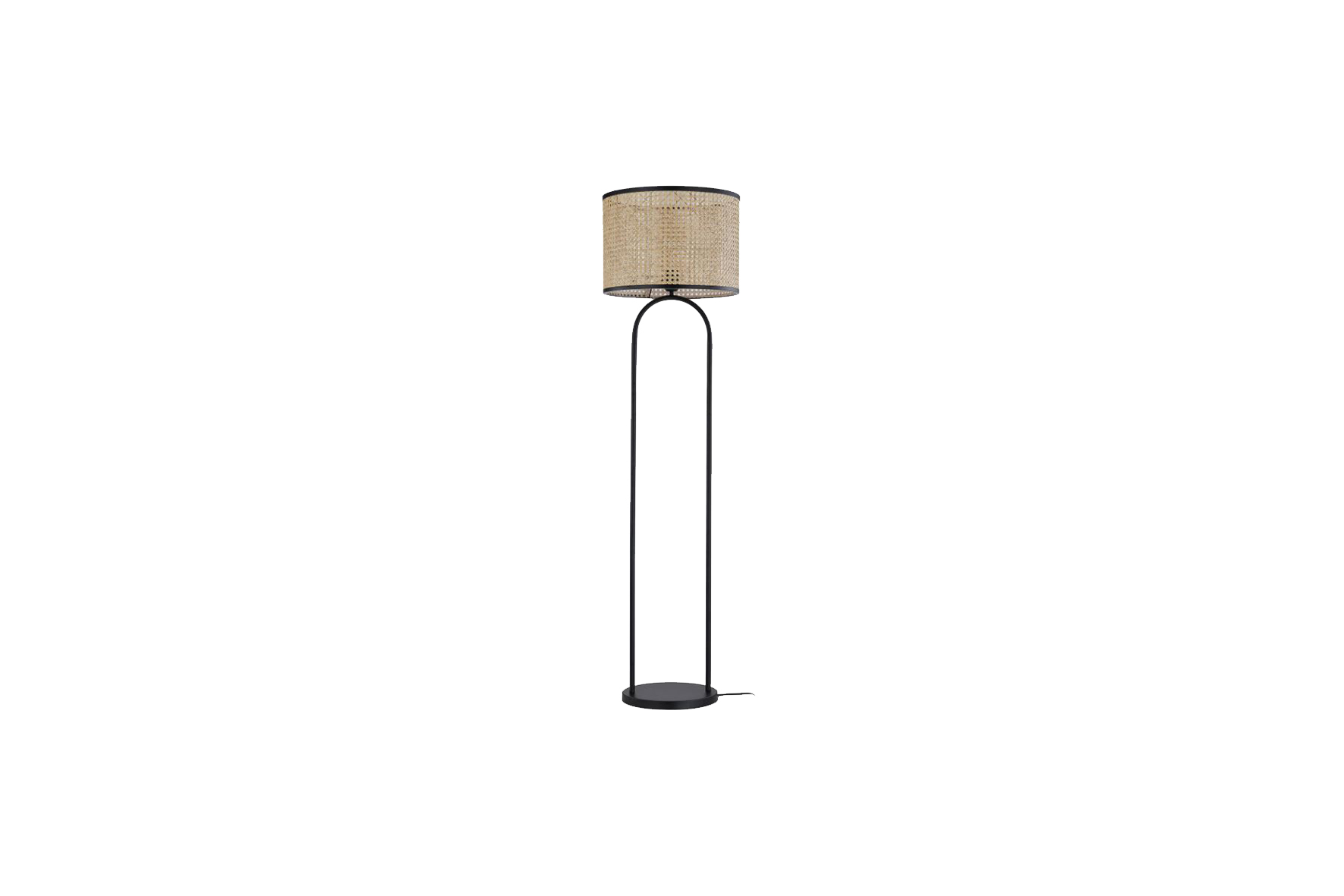 Vloerlamp rotan zwart Ø40xH146