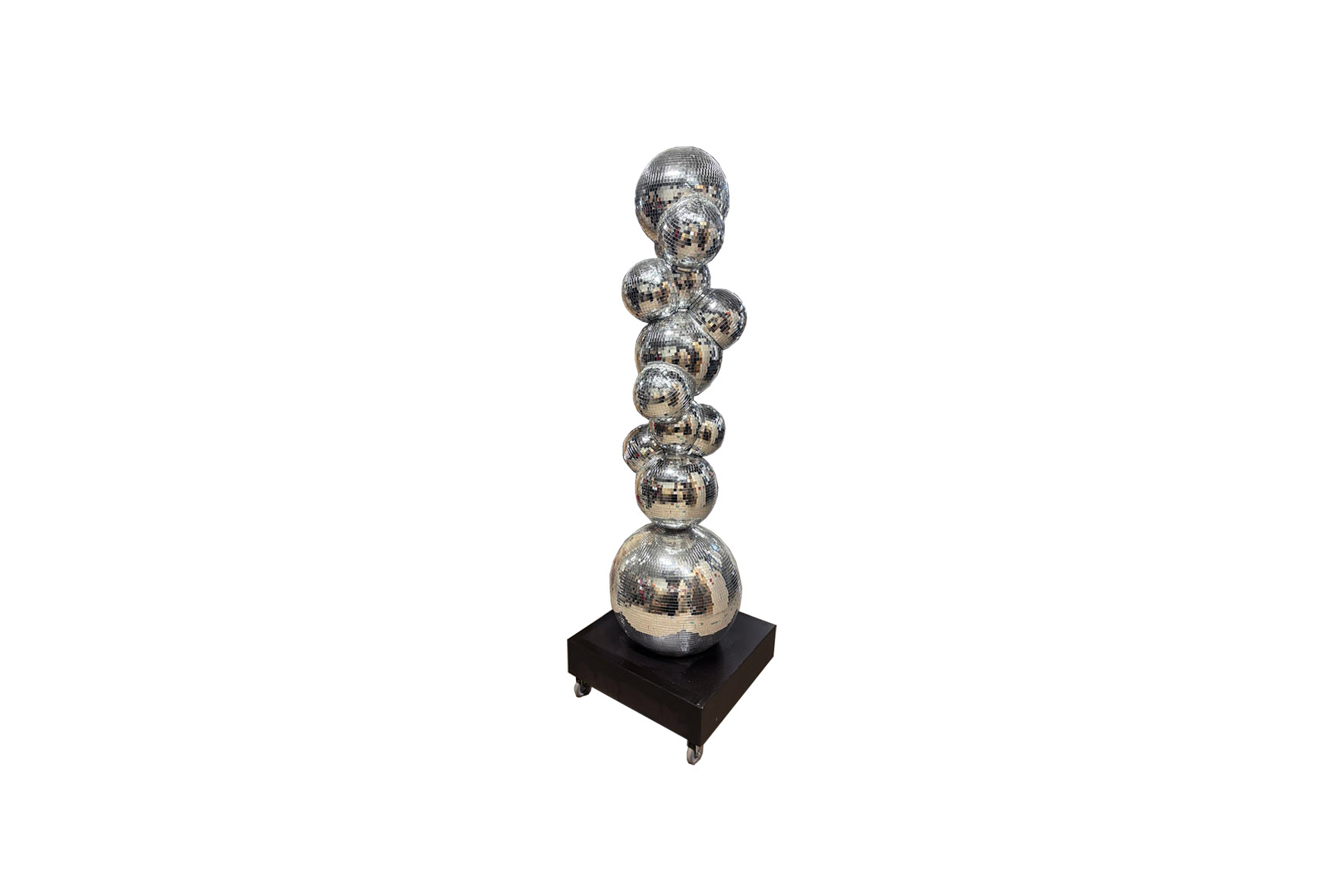 Discobollenpaal op wielen L60xB60xH200cm