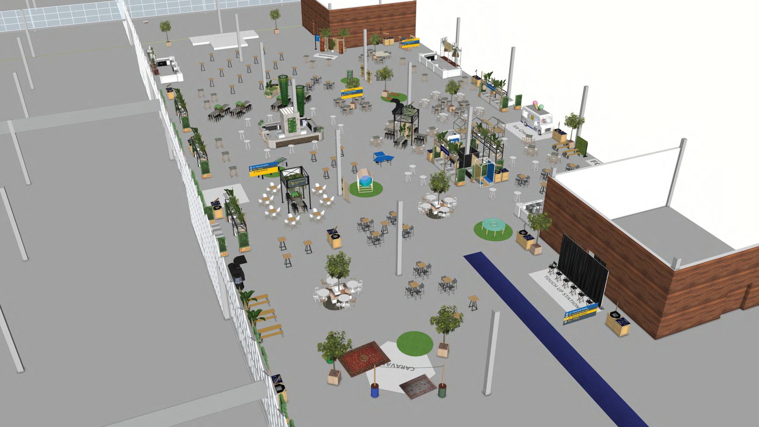 Pagina’s van impressie plattegrond 3D schiphol