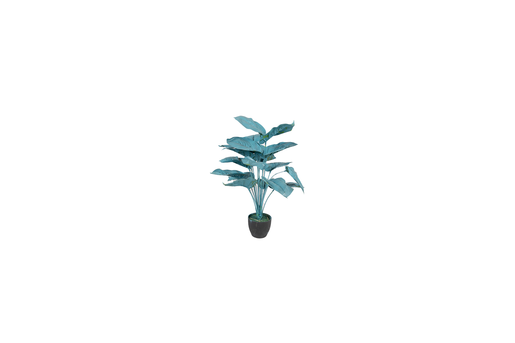 Gekleurde kunstplant petrol | M | Assorti H30-60cm